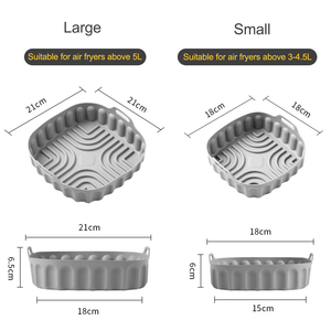 Grand plateau de cuisson antiadhésif en silicone de qualité alimentaire réutilisable pour friteuses à air chaud et accessoires de four - Product Image 3