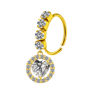 <span class=keywords><strong>Gaby</strong></span>-anillo de acero inoxidable para la nariz, joyería piercing para la nariz, con diseño de corazón y mariposa - Product Image 4
