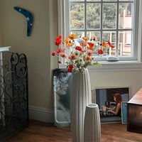 Fleurs artificielles en soie floquée style pavot européen, fausse verdure en peluche, respectueuses de l'environnement, accessoires de photographie, décoration intérieure