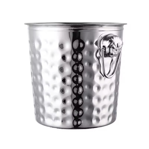 Cubetas para Hielo, Recipientes para Bebidas, Cubetas para Vino de Alta Calidad, Cubeta Redonda de Metal para Champán con Asa para Fiestas, Utensilios de Bar de Acero Inoxidable - Product Image 1