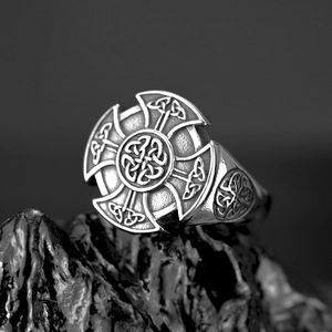 Vente en Gros de Bijoux Vintage Bague pour Homme en Acier Inoxydable Bague Hip Hop Viking Nœud <span class=keywords><strong>Celtique</strong></span> Bouclier Bague <span class=keywords><strong>Rock</strong></span> Biker Bijoux en Acier 316L - Product Image 3