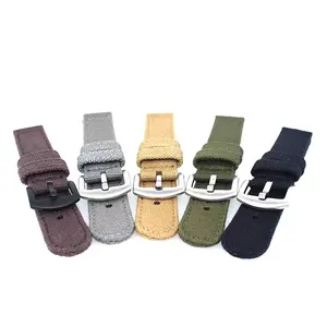 18mm 20mm 22mm Classical Design English Point Unique Stock Goods Colorful Canvas Watch Band Straps for Mens