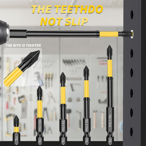 Guest Quality Magnetic Phillips PH2 <b>Screwdriver</b> <b>Bit</b> <b>Set</b> S2 Steel Industrial Grade Polishing Finish - Product Image 5