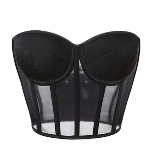 13 ossa di plastica reggiseno Retro maglia in acciaio senza spalline anello sottile corpetto in vita Trainer corsetto tubo Top traspirante - Product Image 3