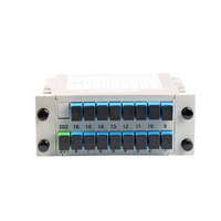 Kotak ABS Splitter PLC Rak Mount LGX SPLITTER SC UPC SC/APC Konektor Tipe Kaset 1X16 Pembagi Serat Optik