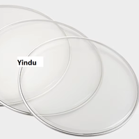 Peaux de batterie transparentes 0,075 mm pour caisse claire en cuir