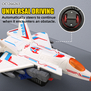 Ensemble de jouets robot transformable en <span class=keywords><strong>avion</strong></span> en plastique à piles avec lumière, musique et pulvérisation de brume - Product Image 4