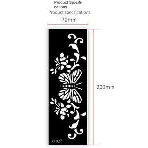 Pochoir autocollant de tatouage temporaire lavable Hollow Juice, en papier artisanal, pour logo personnalisé, corps, visage, motif fleur éolienne - Product Image 4