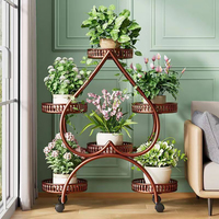 Support de présentation de plantes d'intérieur moderne de haute qualité, mobile, à 6 niveaux, adapté aux jardins, aux maisons et aux espaces intérieurs