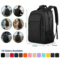 Sac à dos pour ordinateur portable de haute qualité, personnalisé, grande capacité, avec port de charge USB, sac à dos multifonctionnel pour les voyages et les affaires