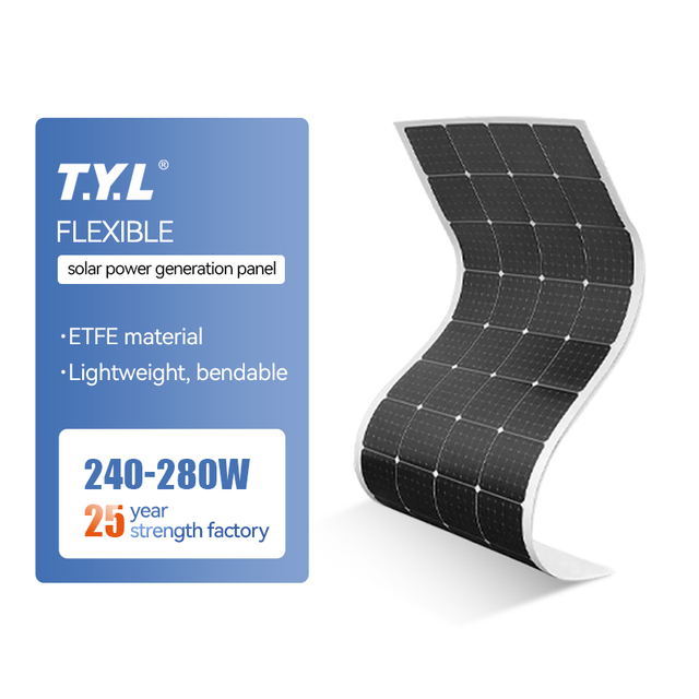 TYL ETFE 16V 36V Balocony Panneau Solaire 240W  IP67 Watertight Flexible Solar Panel
