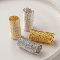 Nouvelle conception Anneaux circulaires fins 18*20mm plaqués or, anneaux de doigt multi-cercles à ressort pour la base de bijoux DIY et accessoires