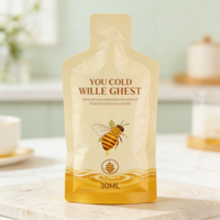 Sachet plastique personnalisé à trois soudures latérales de qualité alimentaire 30 ml pour gel énergétique liquide, boisson, jus de fruits, miel