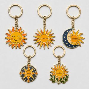 Porte-clés solaires personnalisés de haute qualité en gros – Symbole du soleil, design vitalité et chaleur, souvenir pour les amoureux de la nature - Product Image 1