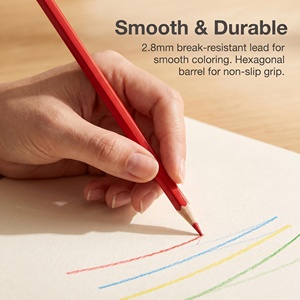 Set di 12 Matite Colorate per Bambini, Fusto Esagonale in Legno, Non Tossiche, Pre-affilate, per <span class=keywords><strong>Disegno</strong></span>, Colorazione e Schizzi, Materiali Artistici - Product Image 4