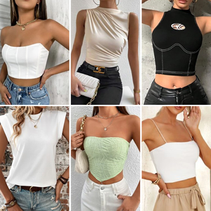 Vêtements pour femmes en solde 2022, vente en gros de robes décontractées, t-shirts, emballage mixte, livraison aléatoire, vêtements en stock - Product Image 5