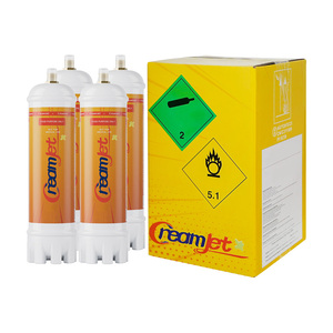 Cartouche de gaz pour crème fouettée Creamjet, jetable, 4 pièces/boîte, en acier au carbone N2/CO2, outils pour desserts, cylindre de gaz - Product Image 1