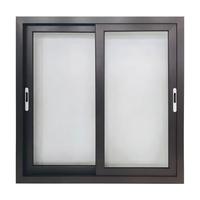 Ventana Corredera Comercial de Tres Vías con Doble Acristalamiento y Marco de Vidrio Moderno de Aleación de Aluminio California Villa