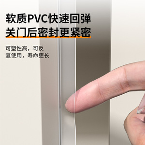 Tira de sellado Leves de 2,8 M, transparente, a prueba de polvo, para puerta de armario, armario para vino, anticolisión, a prueba de humedad - Product Image 5