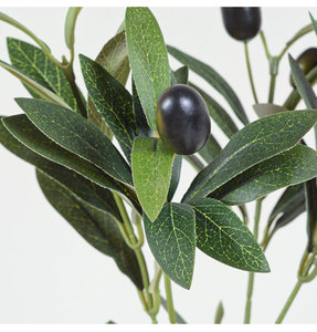Tiges de verdure artificielle Olive Tree Real Touch, 4 branches avec fruits, pour arrangement floral domestique, plante verte de simulation - Product Image 6
