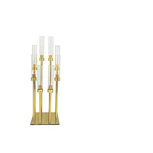Candelabro de hierro dorado BBK, el más vendido transfronterizo, para decoración de mesas de comedor, diseño de espacios y guía de pasillos en bodas. - Product Image 5