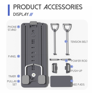 Ensemble de planche de Pilates pliable multifonction 6 en 1 avec minuteur, équipement de Pilates, rouleau d'exercices abdominaux pour la maison - Product Image 3