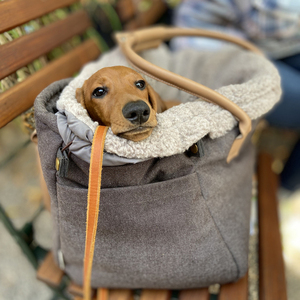 Lüks köpek taşıyıcı çanta cabrio çanta güvenli taşıma için takviyeli tabanı ile şık küçük köpek taşıyıcı - Product Image 6
