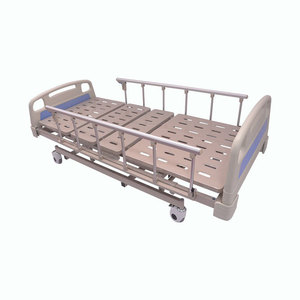 Cama de enfermería manual Yikang YK3031W-S1YK3031WG azul con doble manivela y base plana para el cuidado de ancianos en el hogar - Product Image 2