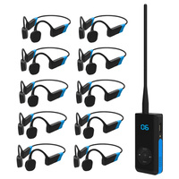 IPX-8 entraîneur de natation parler tête entraînement de natation casque sans fil étanche conduction osseuse talkie-walkie écouteur
