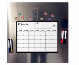 Dry Apagar Mensal Semanal Planejador Magnético Refrigerador Whiteboard Ímãs De Geladeira