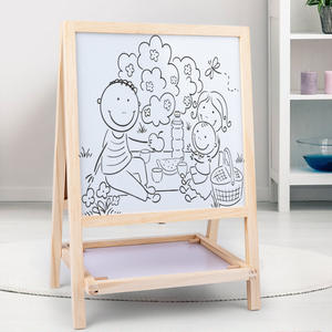 Pizarra de dibujo de madera, pizarra blanca, caballete ajustable de doble cara, juguete de pintura, Educación Temprana, juguetes de aprendizaje para niños - Product Image 3