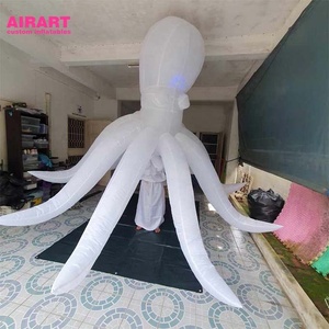 Costume de méduse gonflable à longues pattes pour adulte à tenir, marionnette de méduse poulpe gonflable - Product Image 3