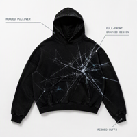 Sweat à capuche noir Original Abstract Web Matrix, pull streetwear sombre avec motif personnalisé pour la vente en gros OEM