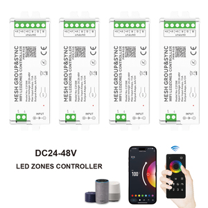 C213w aipin Wifi lưới nhóm Sync tuya thông minh đa khu điều khiển từ xa 24V 48V thay đổi màu sắc <span class=keywords><strong>RGB</strong></span> <span class=keywords><strong>LED</strong></span> Strip ánh sáng PWM điều khiển - Product Image 1