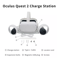 Pour Data Frog, étui de protection, lunettes VR, console, chargeur, station d'accueil, support d'affichage, support de joystick, accessoire, station de charge pour Quest 2 VR