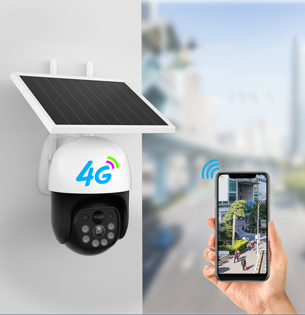 Original Factory Wholesale Solar Cctv Ptz Camera 4g with Sim Card Solar Powered Wifi Cctv Camera Solar Light with Cctv Camera