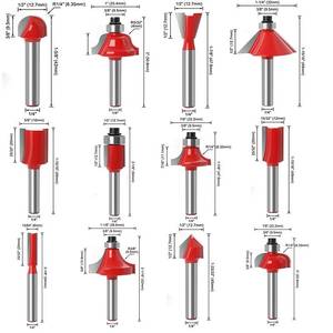 MeiKeLa 12 unids/set fresas para carpintería brocas de enrutador de carburo de vástago de 8mm para herramientas de corte de grabado de madera para marco - Product Image 2