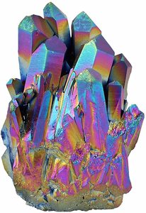 卸売チタンコーティングナチュラルロッククリスタルクラスタージオードストーン標本エンジェルオーラクォーツ - Product Image 5