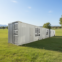 Maison préfabriquée en conteneur maritime modifiée de 40 pieds, norme australienne, grande fenêtre, entièrement meublée
