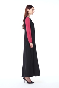 Abaya légère en polyester modeste Muliamah pour femmes musulmanes, manches longues décontractées - Product Image 5