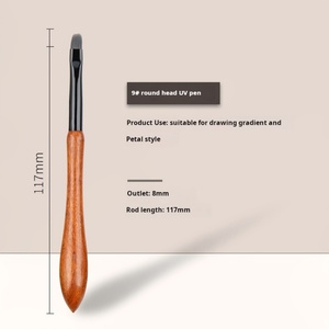 High Quality Customized Nail <b>Brush</b> with Wooden Handle Professional Supplier Factory Product Nail Art <b>Brush</b> Beauty - Product Image 6