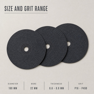 <span class=keywords><strong>Disque</strong></span> en fibre de carbure de silicium 180 mm, <span class=keywords><strong>disque</strong></span> abrasif de ponçage, alésage 22 mm, P16 P400, meule à poncer humide et sèche pour marbre, verre, pierre - Product Image 6