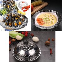 Panier à vapeur en acier inoxydable avec poignée de différentes tailles, pour la cuisson des légumes, vente en gros