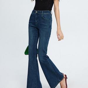 Jeans en denim pour femmes, personnalisés, de haute qualité, épais, délavés, à boutons, pour l'été, vente en gros - Product Image 2