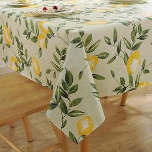 Nappe carrée longue d'été motif citron, résistante aux taches, en PEVA, pour intérieur/extérieur, personnalisable, en stock pour réceptions, hôtels, Chine - Product Image 5