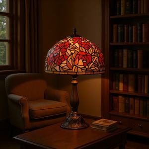 Lámpara de Mesa de Vidrio de Colores Romántica y Creativa Ouhaodi, Lámpara de Noche Cálida para Sala de Estar, Dormitorio, Estudio o Boda con Detalles de Rosa - Product Image 6