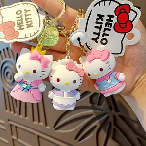 Nouveau porte-clés anime dessin animé, pendentif mignon KT chaton pour <span class=keywords><strong>sac</strong></span>, accessoires de porte-clés de voiture, petits cadeaux en gros - Product Image 2