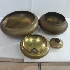 Brass quay chụp đèn nhà máy Mặt dây chuyền Chuông trang trí làm việc phụ kiện Trần Đồng đèn bóng râm trống - Product Image 3