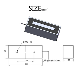 40Kg 80Lbs बिजली के नियंत्रण चुंबक चोर 12v 24v डीसी आयताकार विद्युत - Product Image 5