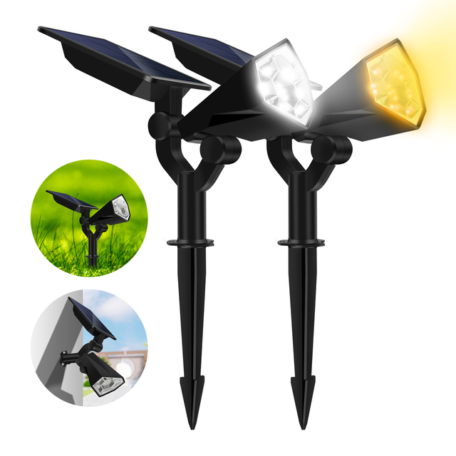 LED Solar Outdoor Lights IP65 Rated Solar Powered Landscape Lighting Uplights for Tree Yard Garden Driveway Walkway